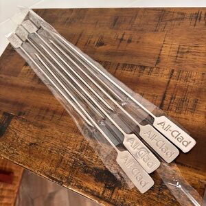 Set of 8 All-Clad 12” Stainless Steel Skewers NEW in bag